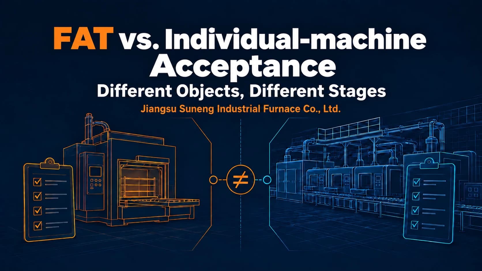 Heat Treatment Line FAT vs Individual-machine Acceptance: Suneng’s Four-column Evidence Method