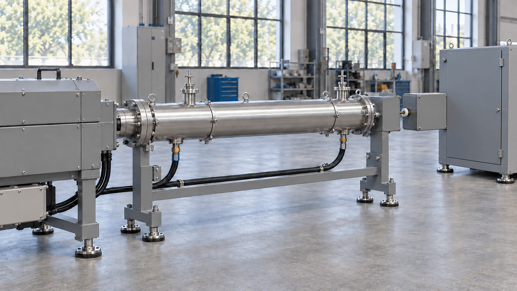 Enclosed post-annealing cooling jacket and circulating-water connections