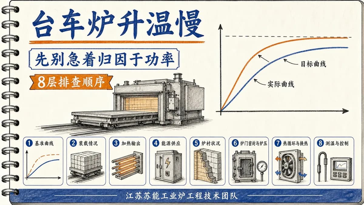 台车炉升温慢是什么原因？先按8层顺序排查