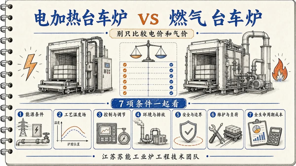 电加热台车炉和燃气台车炉怎么选？先比较7项条件