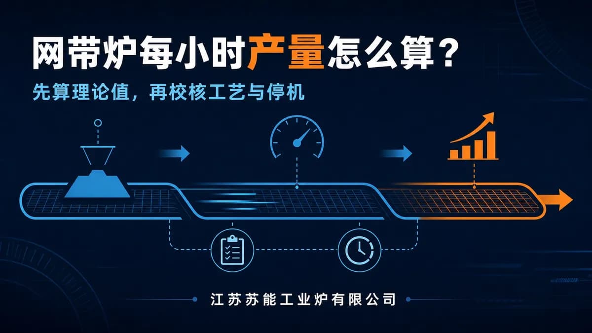 网带炉每小时产量怎么算？先算理论值，再校核工艺与停机