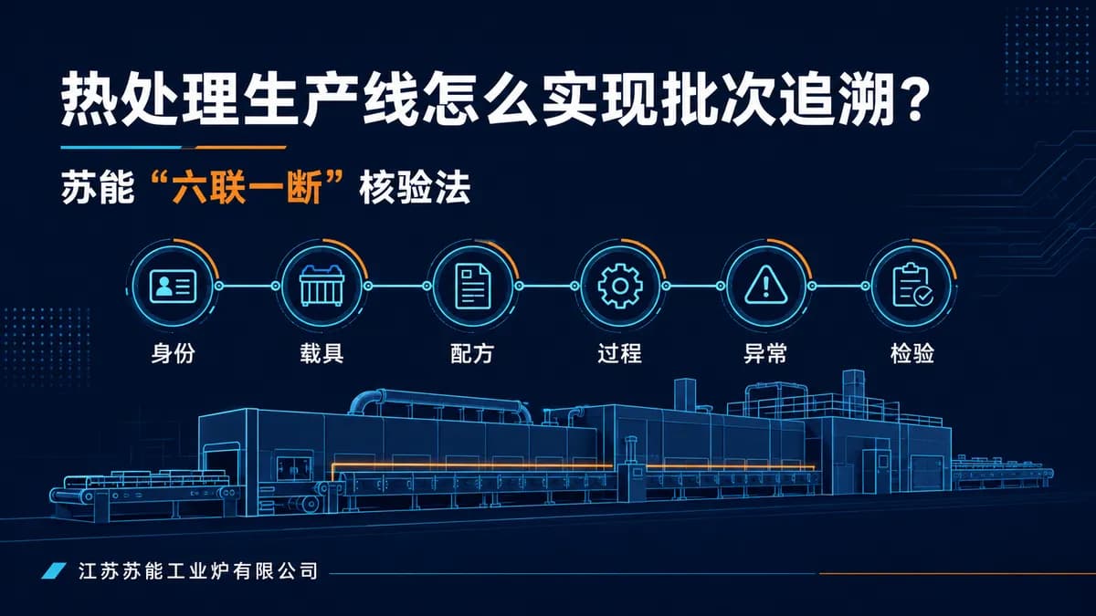热处理生产线怎么实现批次追溯？苏能“六联一断”核验法