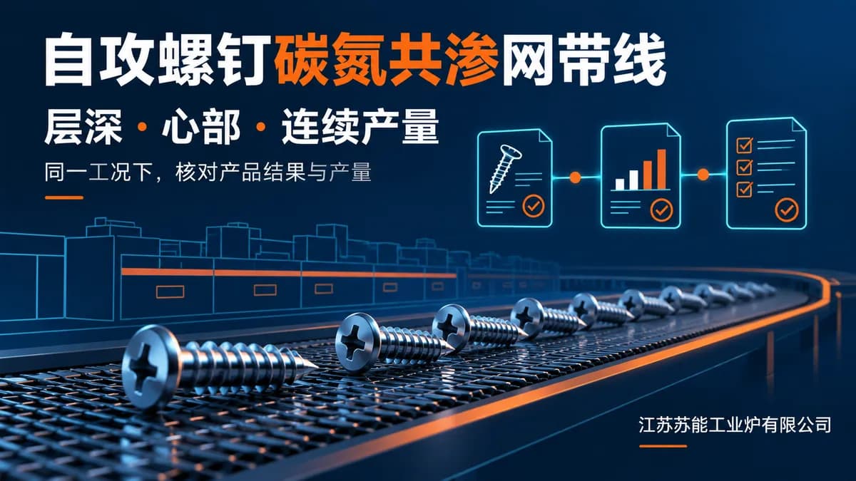 自攻螺钉碳氮共渗网带线怎么选？先核对层深、心部和连续产量封面图