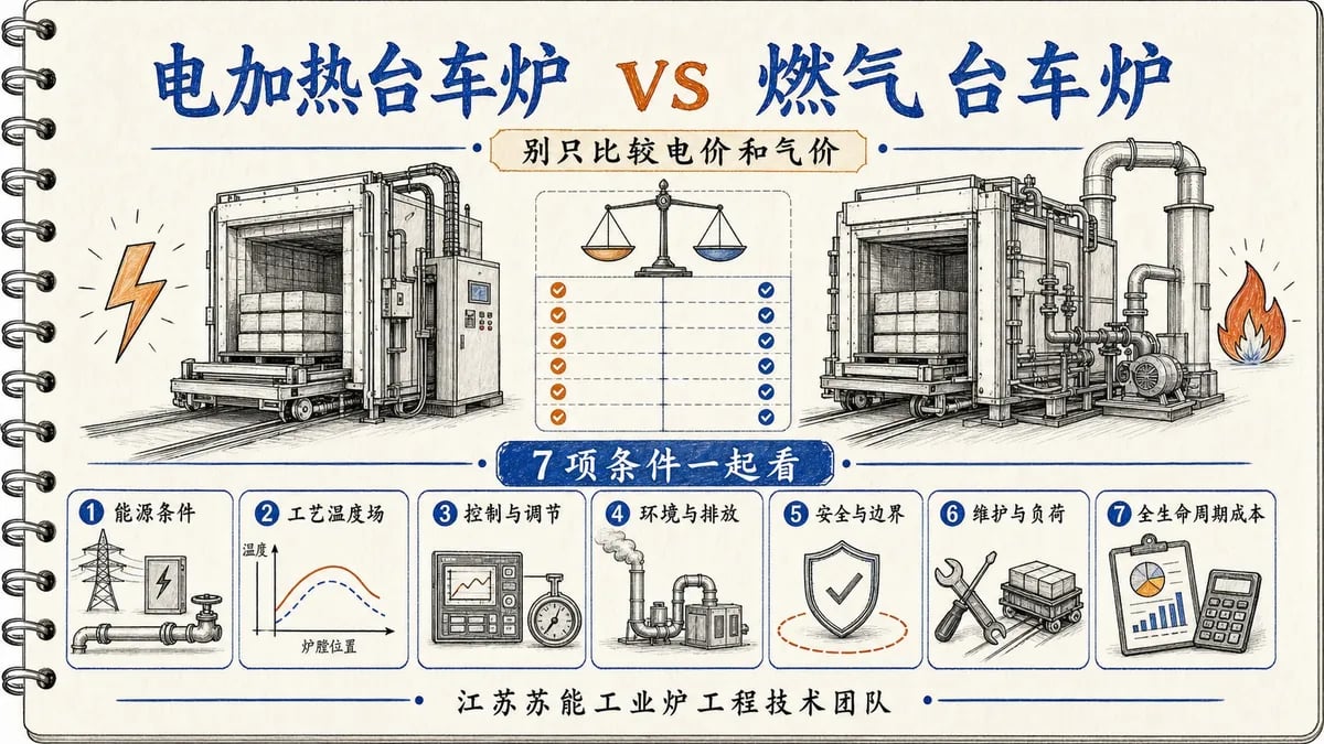 电加热台车炉和燃气台车炉怎么选？先比较7项条件