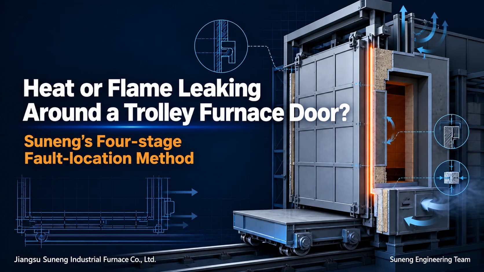 Heat or Flame Leaking Around a Trolley Furnace Door? Suneng’s Four-stage Fault-location Method