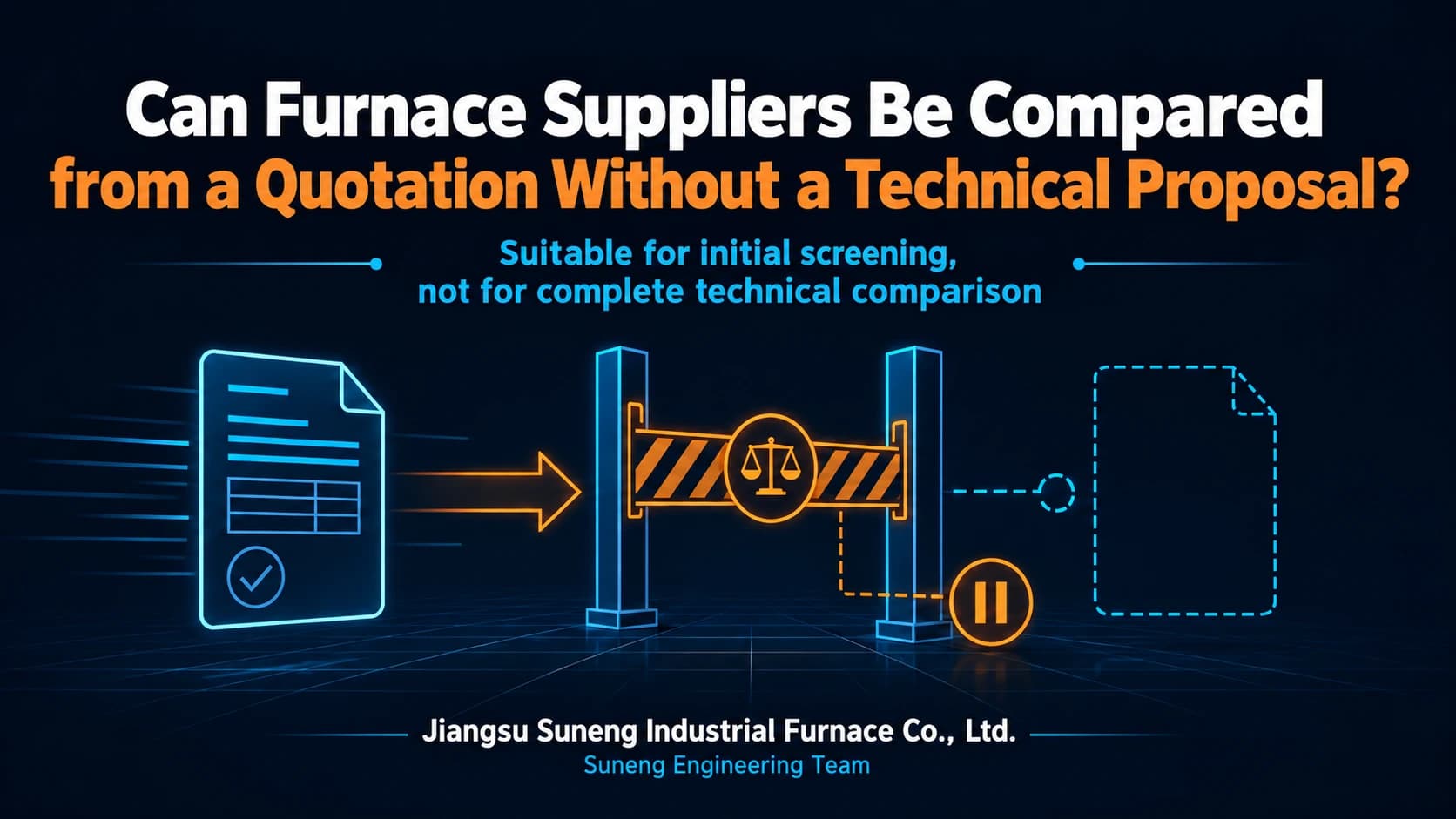 Can Furnace Suppliers Be Compared from a Quotation Without a Technical Proposal?
