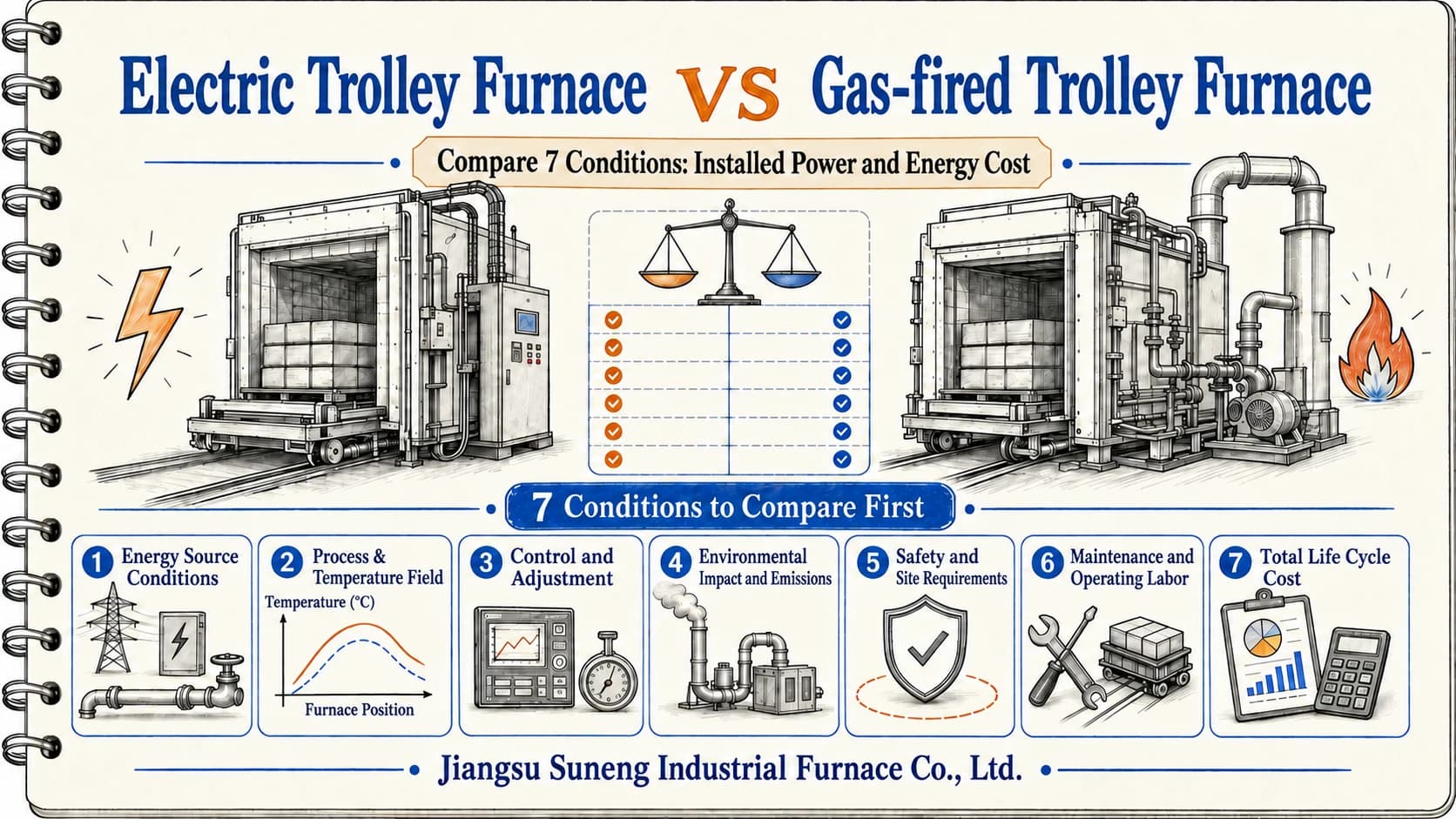 Electric or Gas-fired Trolley Furnace? Compare Seven Conditions First