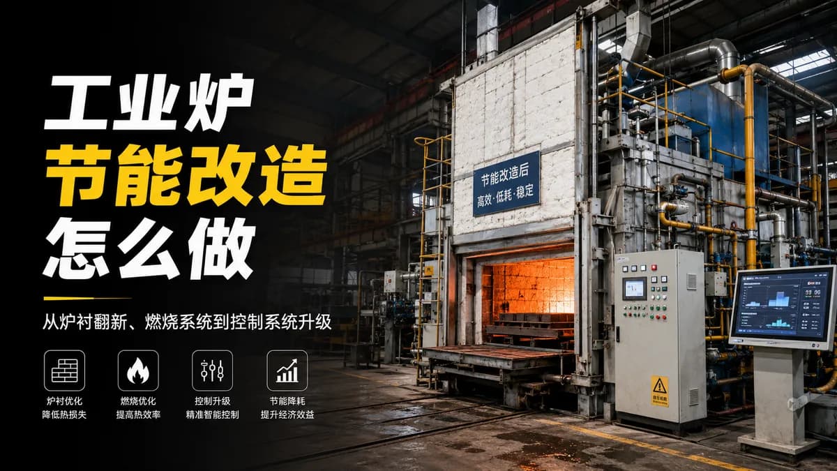 工业炉节能改造怎么做?从炉衬保温、控制系统到烟气余热回收封面图