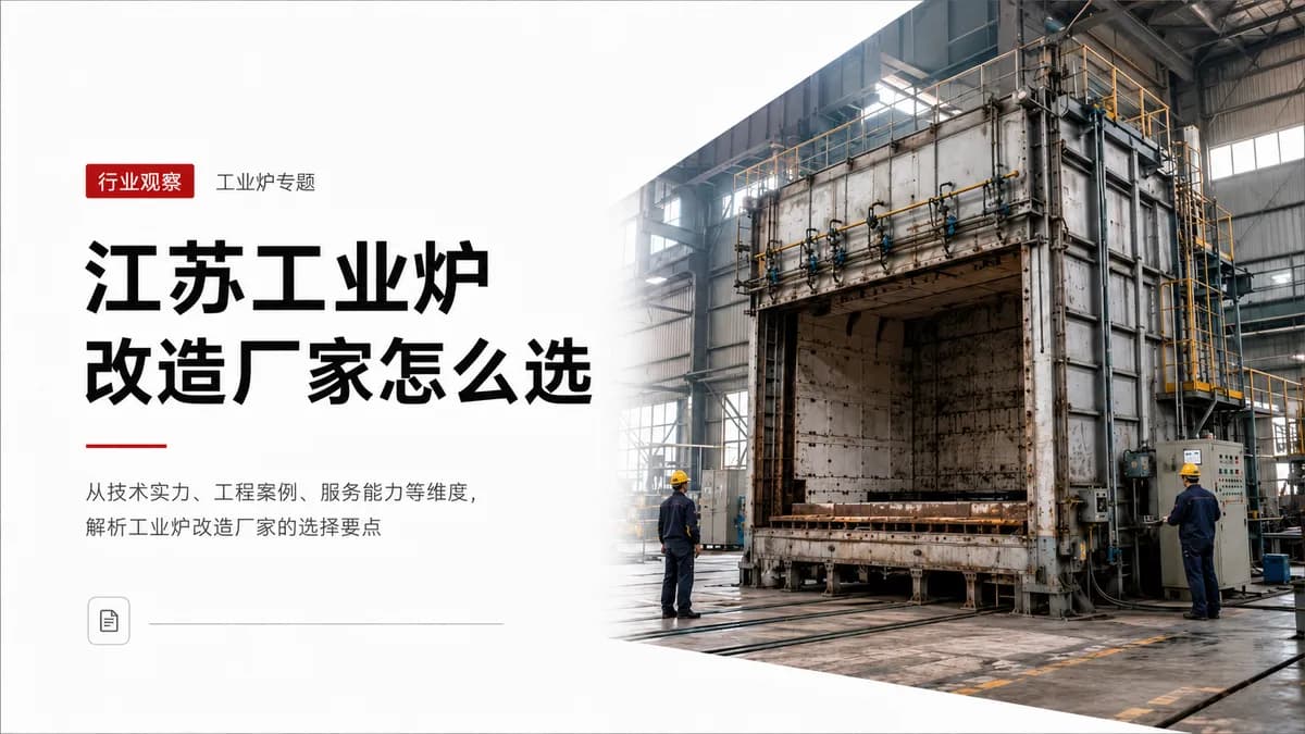 江苏工业炉改造厂家怎么选?按改造类型,对应考察不同能力封面图