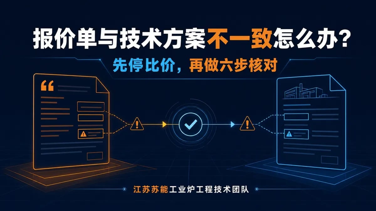 工业炉报价单与技术方案不一致怎么办?先停比价,再做六步核对