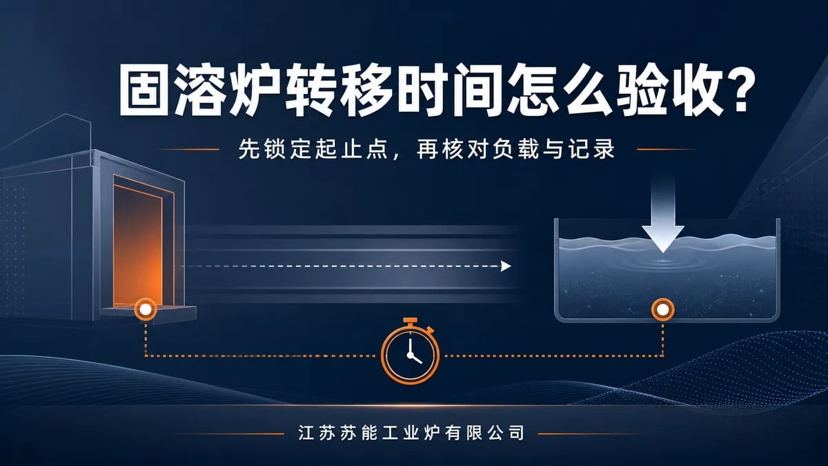 铝合金固溶炉转移时间怎么验收?先把计时起止点写清