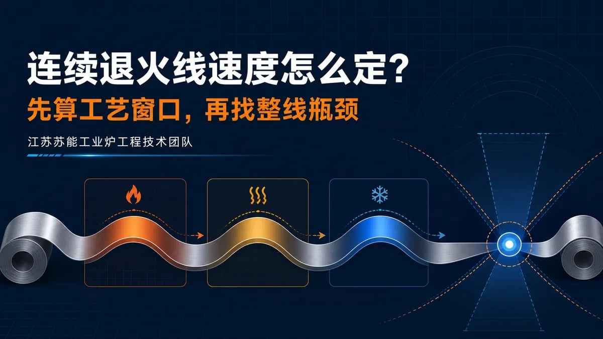 不锈钢连续退火炉线速度怎么定?先算工艺窗口,再找整线瓶颈