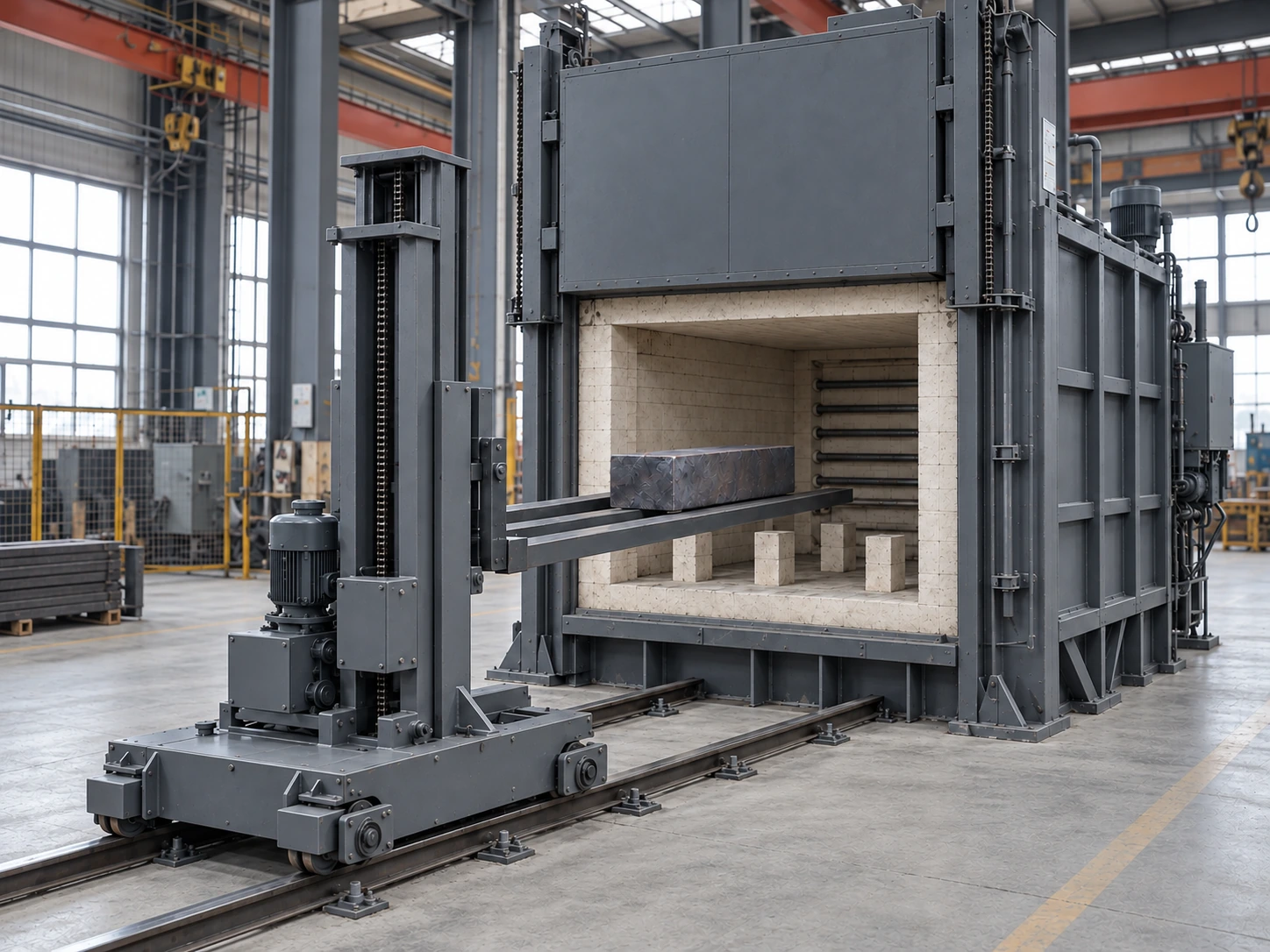 Fork-Handling Furnace representative workshop arrangement